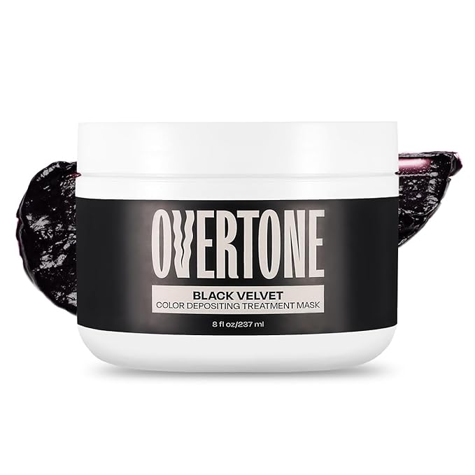 Overtone Color Depositing Semi-Permanent Hair Dye Conditioner - 8 oz For Natural & Color-Treated Hair, Moisturizing Shea Butter & Coconut Oil - Vegan & Cruelty-Free, Rich Velvet is now Black Velvet