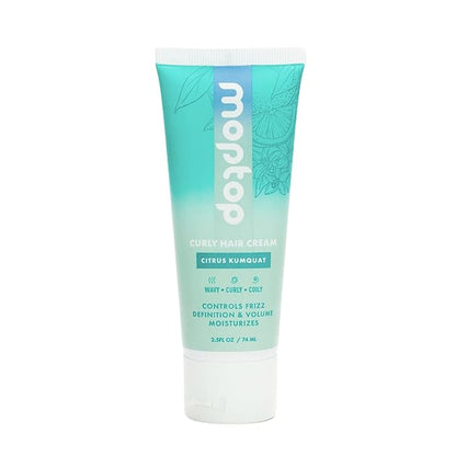 MopTop Curl Cream - Moisturizing Curl Activator for Frizz Control & Volume, Curl Styling Cream for Wavy, Curly & Coily Hair, Made with Junk-Free Natural Ingredients (Citrus Kumquat Fragrance, 2.5oz)