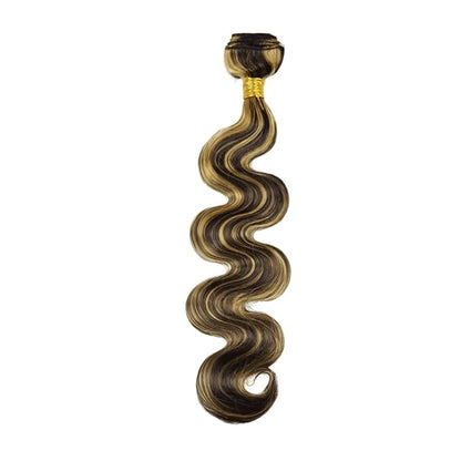 P1B/27 Human Hair Bundles Highlight Body Wave Bundles Niegmeag Brazilian Virgin Remy Hair 1 Bundle 28 Inch Double Weft Honey Blonde Bundle Hair Weave