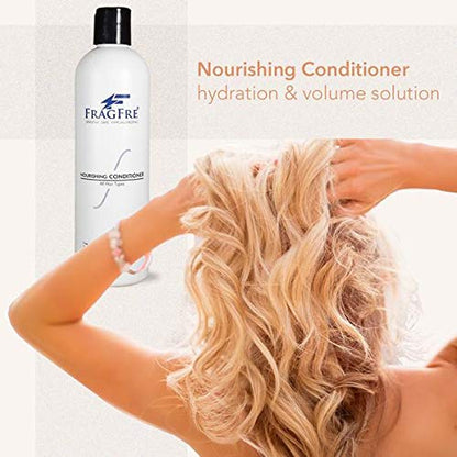 Hydrating Shampoo and Nourishing Conditioner 12 oz/ea (2-Pack Gift Set) - Sulfate Free, Gluten Free, Parabens Free, Color Safe, Hypoallergenic, Fragrance Free