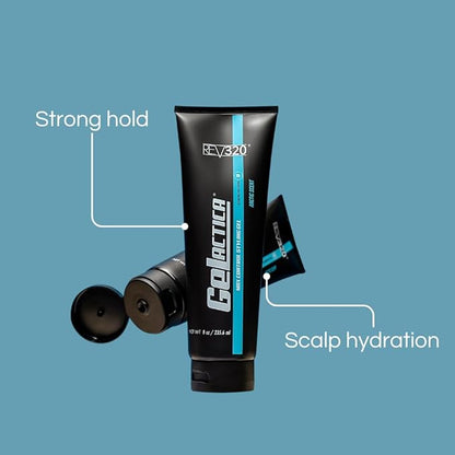 Max Control Hair Gel for Men, Alcohol-Free, Strong Hold Styling Gel, Natural Extracts for Long-Lasting Hold and Shine, Slick Back Hair Style 18 oz