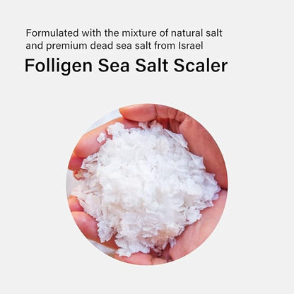 Dr.FORHAIR Folligen Sea Salt Scaler Scalp Scrub (10.5oz) | 45% Sea Salt | Exfoliate Hair Deep Cleansing Excess Sebum Oily Greasy Hair | Dry Flaky Itchy Treatment (No Parabens, Silicone, Sulfates)