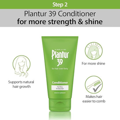 Plantur 39 Fine and Brittle Hair Shampoo and Conditioner Bundle I Promotes Natural Hair Growth I Phyto-Caffeine Formula I Shampoo (8.45 Oz) and Conditioner (5.07 Oz)