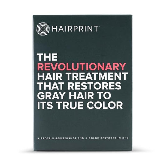 Hairprint True Color Restorer in Brown | Patented for Restoring Gray Hair | Replenishes Natural Pigment | Adds Body, Strength, & Texture | At-Home Treatment | Dye-Free & Non-Toxic