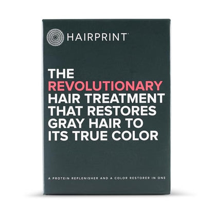 Hairprint True Color Restorer in Dark | Patented for Restoring Gray Hair | Replenishes Natural Pigment | Adds Body, Strength, & Texture | At-Home Treatment | Dye-Free & Non-Toxic