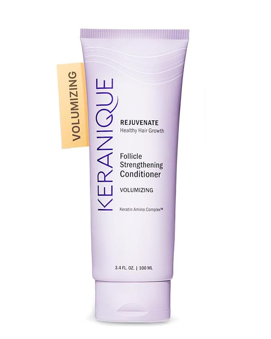 Keranique Volumizing Conditioner - Moisturizing Hair Conditioner for Fine, Thinning Hair and Fuller Hair Growth - Keratin Enriched, Sulfate-Free, Color-Safe, Anti-Aging Volume Conditioner for Women