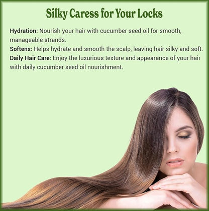 Natural Born Oils Cucumber Seed Oil, 1 Gallon, Organic, Cold-Pressed, Nutrient-Rich, Deep Skin Care, Hair Revitalization