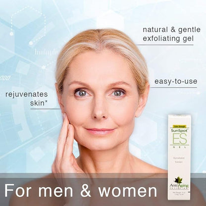 Lane Innovative - SunSpot ES, Natural Exfoliating Gel, Skin Rejuvenating Ingredients, Including Aloe Vera and Tea Tree Oil (0.5 Ounce, Pack of 2)