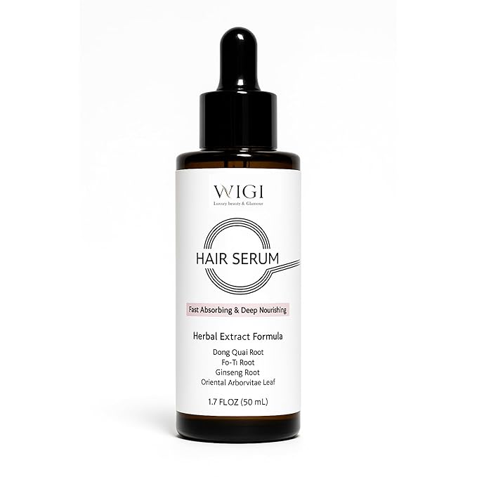 WIGI Hair Serum - Fast Absorbing, Water Based, Herbal Infused, Lightweight & Non Greasy Formula for Thicker, Fuller Hair - Scalp & Hair Scalp Serum for Frizzy, Damaged Hair
