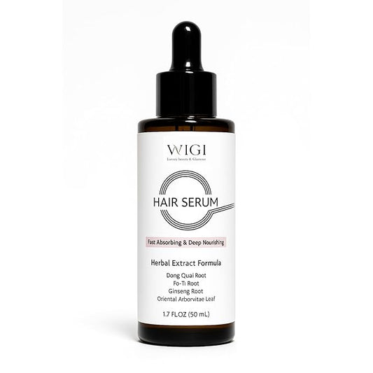WIGI Hair Serum - Fast Absorbing, Water Based, Herbal Infused, Lightweight & Non Greasy Formula for Thicker, Fuller Hair - Scalp & Hair Scalp Serum for Frizzy, Damaged Hair