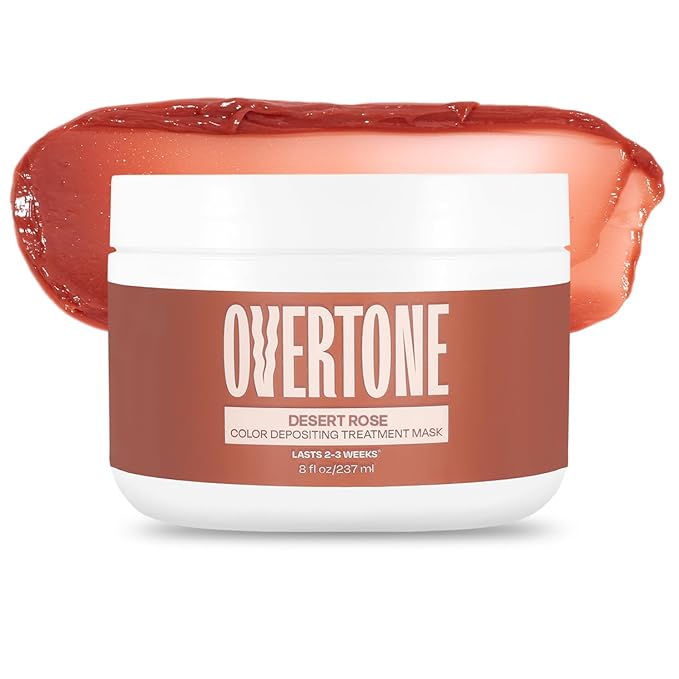 Overtone Color Depositing Semi-Permanent Hair Dye Conditioner - 8 oz For Natural & Color-Treated Hair, Moisturizing Shea Butter & Coconut Oil - Vegan & Cruelty-Free, Rose Gold is now Desert Rose