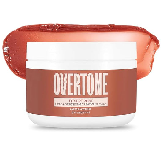 Overtone Color Depositing Semi-Permanent Hair Dye Conditioner - 8 oz For Natural & Color-Treated Hair, Moisturizing Shea Butter & Coconut Oil - Vegan & Cruelty-Free, Rose Gold is now Desert Rose