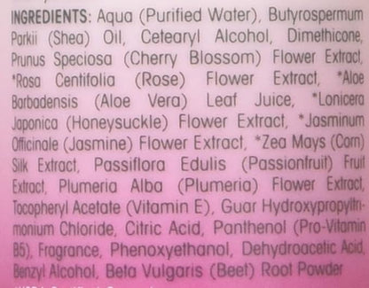 GIOVANNI 2chic Ultra-Luxurious Leave-In Conditioning & Styling Elixir - Smoothing Hair Cream for Curly & Wavy Hair, Enriched with Aloe Vera, Paraben Free, Color Safe - Cherry Blossom & Rose Petal, 4oz