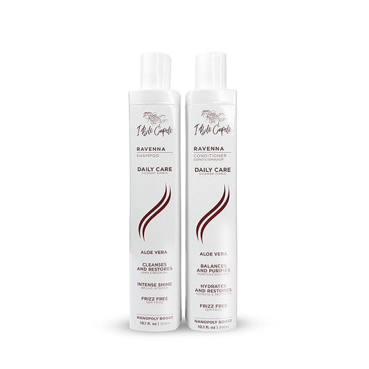 Ravenna Aloe Vera Shampoo & Conditioner Set – Sulfate & Paraben-Free, Deep Moisture, Breakage Reduction for Dry, Damaged & All Hair Types, 2×300ml (10.1 fl oz each)