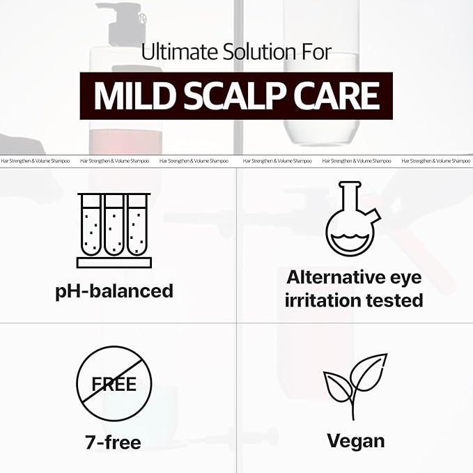 RYO Strengthen & Volume Shampoo with Korean Ginseng & Caffeine - Volumizing and Revitalizing for Fine Hair, Anti Loss Care, Strengthening hair roots, 16 Fl Oz.