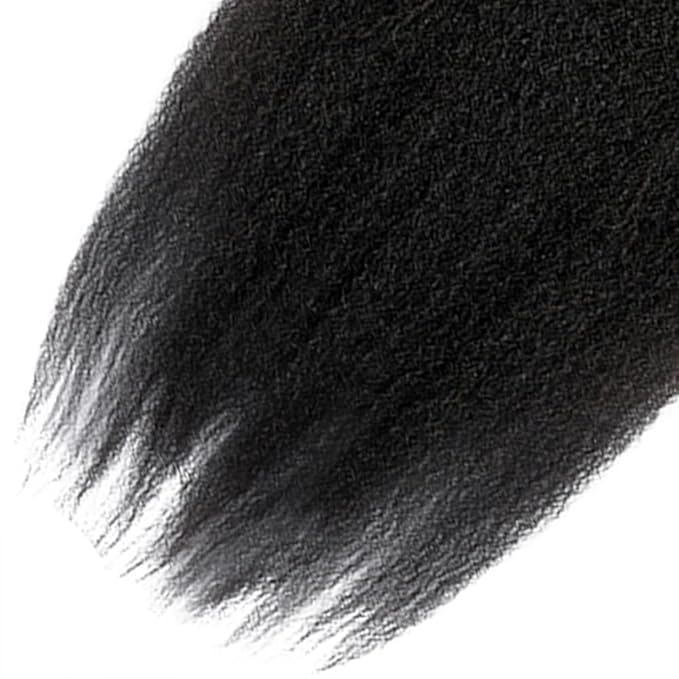 Kinky Straight Human Hair Bundles Natural Black Yaki Straight Bundles Hair Extensions 22 24 26 Inch Grade 8A Brazilian Virgin Remy Hair 3 Bundles Double Weft Real Color 1B Hair Weave