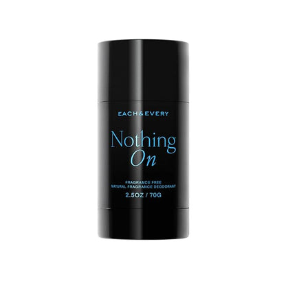 Each & Every Aluminum Free Deodorant for Men & Women - All Natural Deodorant for Sensitive Skin, EWG Verified - Clean, Baking Soda-Free, Plant-Based Fragrance, Unscented Fragrance-Free, 2.5oz