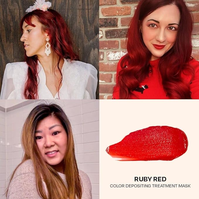 Overtone Color Depositing Semi-Permanent Hair Dye Conditioner - 8 oz For Natural & Color-Treated Hair, Moisturizing Shea Butter & Coconut Oil - Vegan & Cruelty-Free, Extreme Red