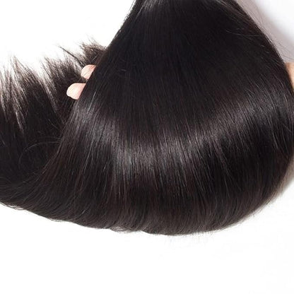 #1B Human Hair Bundles Straight Bundles 20 Inch Unprocessed Brazilian Virgin Hair Weave 1 Bundle 50 Grams Per Bundle Natural Color Bundle Human Hair Extensions