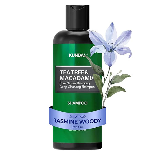 KUNDAL Tea Tree & Macadamia Deep Cleansing Shampoo [Jasmine Woody] - Korean Hair Care, Scalp Care, Tea Tree extract, For All hair Types 10.14fl oz (pack of 1)