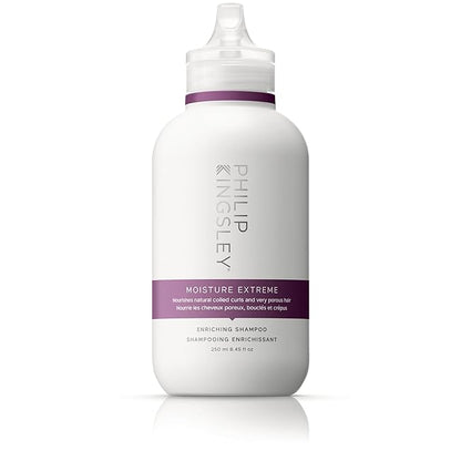 PHILIP KINGSLEY | Moisture Extreme Enriching Shampoo | For Curly, Dry, Damaged Hair | Moisturizes, Hydrates and Adds Shine| Detangles and Controls Frizz, Adds Shine | 8.4oz