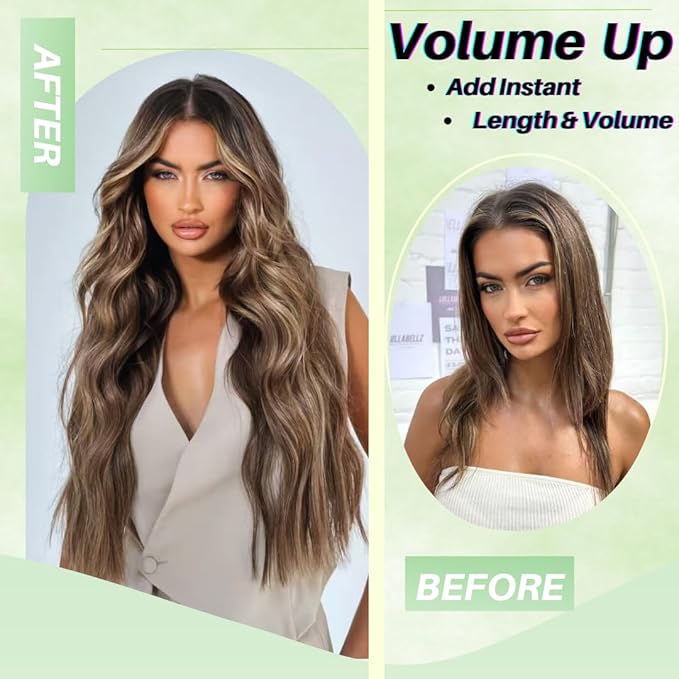 Brown Blonde Tape in Hair Extensions Human Hair Seamless Silky Straight Hair Extensions Real Human Hair Tape in 16Inch 20PCS 30G