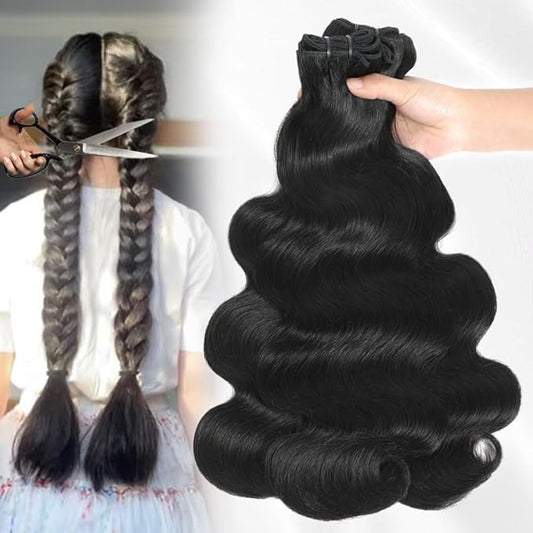 Raw Bundles Human Hair Body Wave, 16A Raw Hair Bundles Burmese Hair Bundles, 3 Years Service Life, Keep Texture Silky Soft Tangle-Free after Multiple Washes (10 12 14 inch)