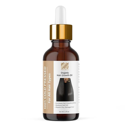 Organic Hair Growth Oil, 100% Cold Pressed Organic, Traditional Scalp & Hair Massage, Thickness Shine Repair for Damage & Thin Hair,Amla Blackseed Olive Castor Coconut Rosemary 2 oz