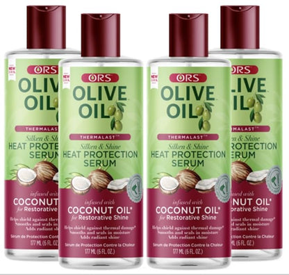 ORS Olive Oil Heat Protection Hair Serum infused with Coconut Oil for Restorative Shine 6.0 Ounce (4)