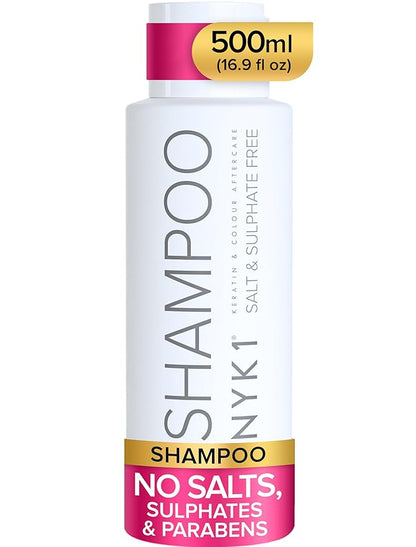 SALT SULFATE FREE SHAMPOO for Color Treated Hair (17 Fl Oz / 500ml) Best Aftercare for Extensions (Unisex) Keratin Kit Treatment Straightening Fix Damaged After Care Paraben Free