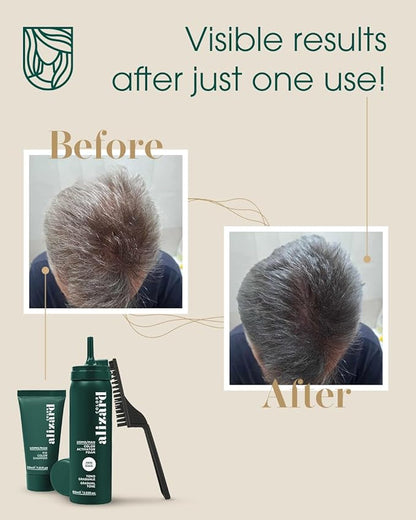 Alizard Natural Hair Color for Gray Hair | Gradual De-Graying Shampoo | Hydrolyzed Collagen & Allatonin | Not Hair Dye - Color Activation | Grey Hair Touch Up | Men & Women | Instant Results - Brown