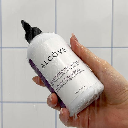 Alcôve - Violet Shampoo & Conditioner Duo - Blonde and Colored Hair - Sulfate-Free - Neutralize Yellow and Brassy Tones - Evening Primrose Oil - Mango Extract - Argan Oil - Color-Safe - 10oz