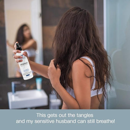 Hair Detangler Spray, 8 oz - Leave in Conditioner for Sensitive Skin and Scalp - Styling Heat Protectant Spray - Gluten Free Vegan Cruelty Free