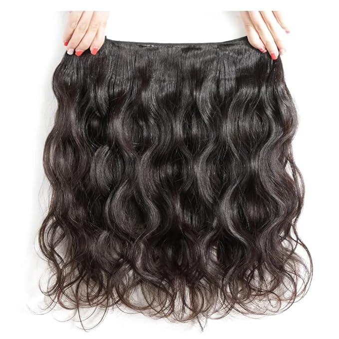 Brazilian Body Wave Bundles Human Hair 1B Natural Black Human Hair Bundles Silky Soft 18 18 18 Inch Quick Weave Unprocessed Remy Hair Extensions For Women Deals