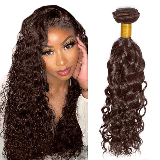 Chocolate Brown Human Hair Bundles Color #4 Kinky Curly Bundles Brazilian Grade 8A Virgin Human Hair Single Bundle 30 Inch Brown Kinky Curly Bundles Color #4 Bundles
