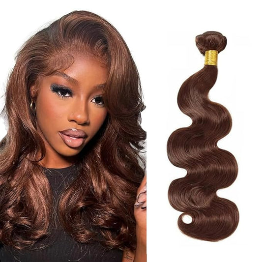 32 Inch Brown Body Wave Bundles Human Hair Color 4 Bundles Niegmeag Virgin Remy Chocolate Body Wave Bundle Double Weft Hair Weave Dark Brown Color