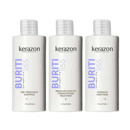 Brazilian Keratin Straightening Treatment KIT 2fl.oz Buriti Liss Collagen Pro For all hair types