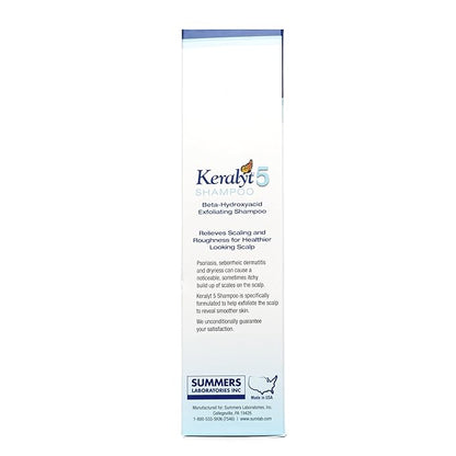 5 Anti-Dandruff Shampoo - Max Strength 5% Salicylic Acid Scalp Build-Up Clearing - Promotes Relief from Dandruff, Psoriasis, Seborrheic Dermatitis, Dryness, and Itchiness, 177 milliliters