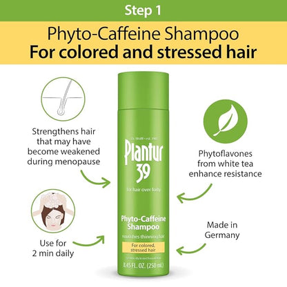 Plantur 39 Phyto-Caffeine Shampoo and Conditioner Set for Colored, Stressed Hair - 8.45 fl oz and 5.07 fl oz