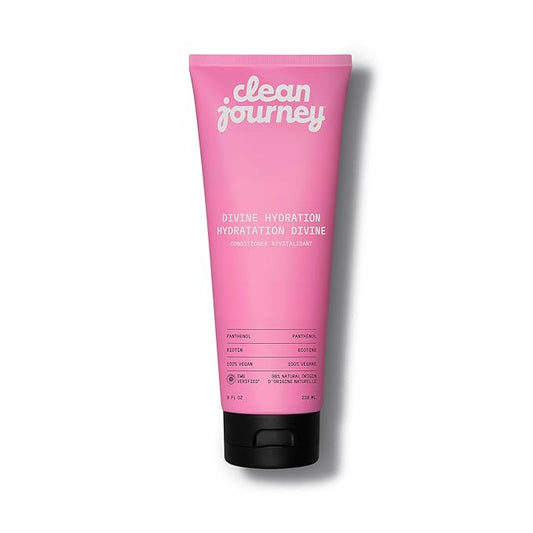 Divine Hydration Hair Conditioner, EWG Verified, Infused with Panthenol and Biotin, For Dry, Brittle Hair, Clean Ingredients, Vegan, Tropical Scent, 8 Fl Oz