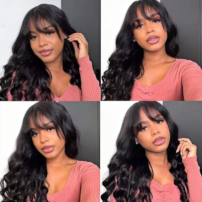 Natural Black Body Wave Bundles Human Hair Color 1B Bundles 24 24 24 Peruvian Grade 8A Virgin Hair Extensions Inch Double Weft Real Color 1B Hair Weave