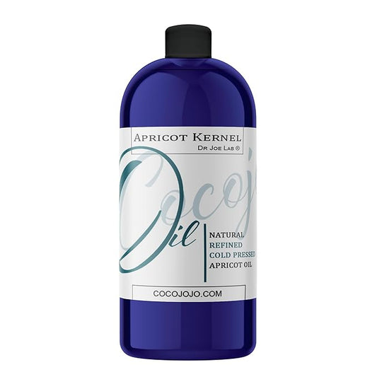 Apricot Kernel Oil - Pure Natural Unrefined Cold Pressed Vegan Non GMO Natural Skin Moisturizing for Hair Skin Face- Raw Bitter Scent - Packaging May Vary (32 oz)