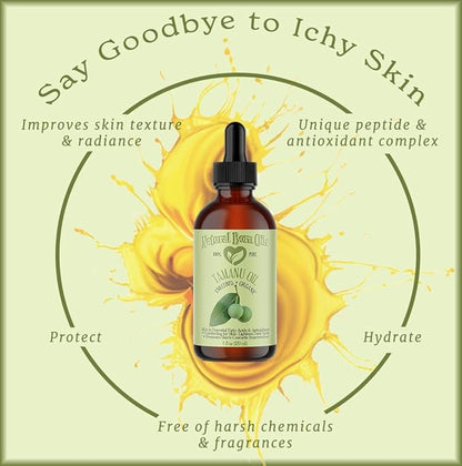 Natural Born Oils Tamanu Oil, 8oz, Organic, Cold-Pressed, Rich in Calophyllolide, Ideal for Moisturizing Skin, Strengthening Hair