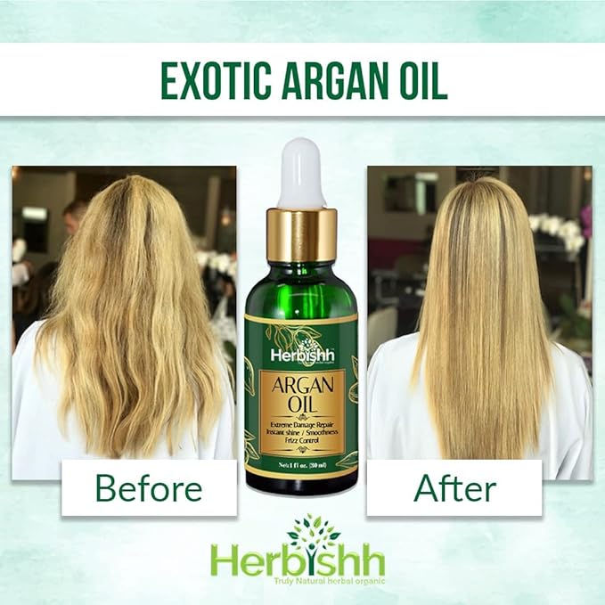 Herbishh After Color Shampoo Combo Contains Hair Color Shampoo Hair Dye 500ml Argan Oil 30ml Pro Keratin And Argan Hair Mask For Hair Straightening, Shine And Protection For Men And Women (Burgundy)