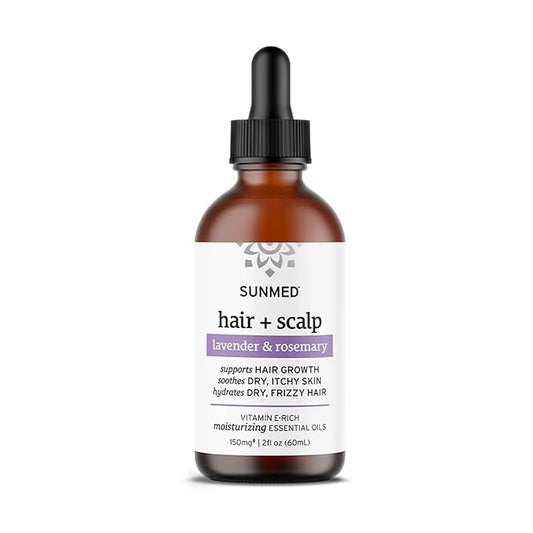 Hair & Scalp Oil with Rosemary, Lavender, Jojoba, Vitamin E – Moisturizing Formula for Dry, Itchy Scalp & Frizzy Hair – Nourishes, Hydrates & Supports Hair Growth – 2 fl oz