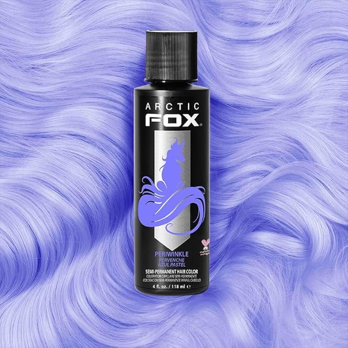 Arctic Fox Semi-Permanent Hair Dye, Vegan & Cruelty-Free, Pastel Blue Periwinkle, Conditioning, Ammonia-Free, For All Hair Types, Long Lasting Color, 4 Fl Oz (Pack of 2)