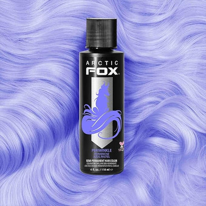 Arctic Fox Semi-Permanent Hair Dye, Vegan & Cruelty-Free, Pastel Blue Periwinkle, Conditioning, Ammonia-Free, For All Hair Types, Long Lasting Color, 4 Fl Oz (Pack of 2)