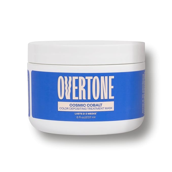 Overtone Color Depositing Semi-Permanent Hair Dye Conditioner - 8 oz For Natural & Color-Treated Hair, Moisturizing Shea Butter & Coconut Oil - Vegan & Cruelty-Free, Extreme Blue