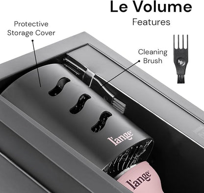 L'ANGE HAIR Le Volume 2-in-1 Titanium Blow Dryer Brush | Hot Air Brush for Hair Drying & Styling | Ionic Oval Barrel for Smooth, Frizz-Free Volume | (Blush – 75mm)