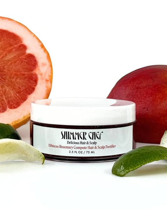 Hibiscus Rosemary Compote Hair & Scalp Fortifier | Superfood Infused Formula | Conditions, Strengthens, Promotes Growth | Balances Scalp Microbiome for Healthy Hair & Scalp